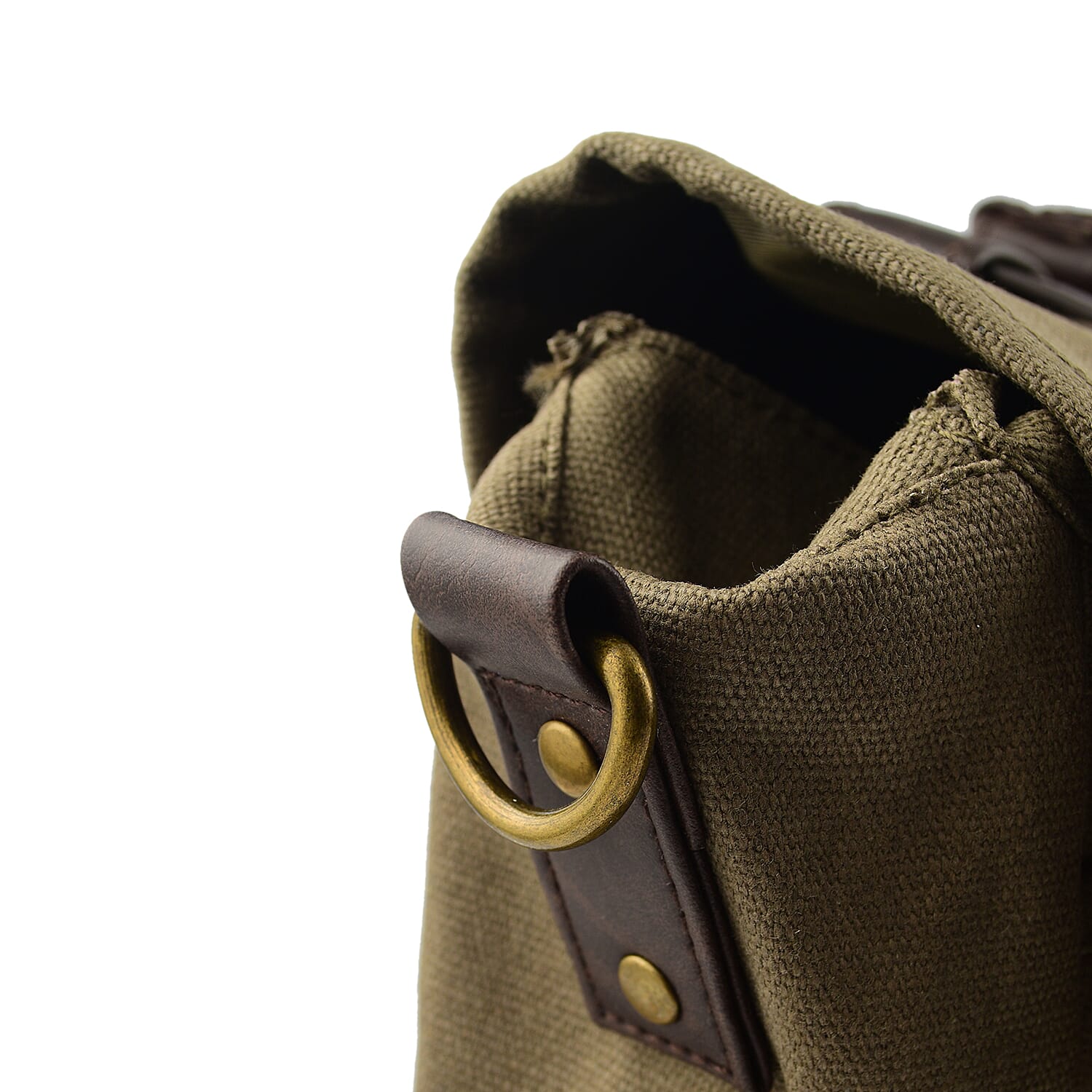 Satchel Bag with Shoulder Strap - Brown