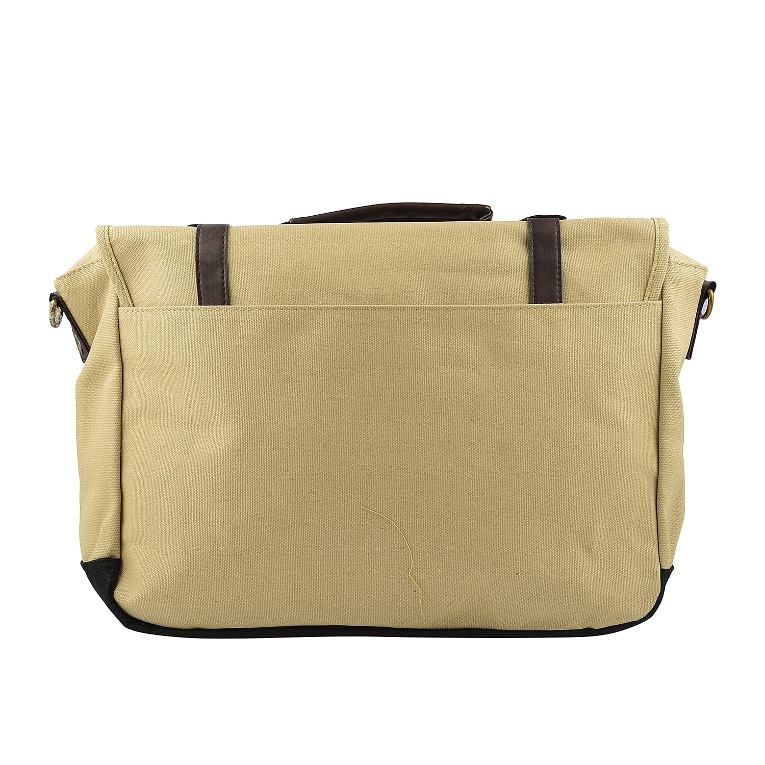 Satchel Bag with Shoulder Strap - Cream