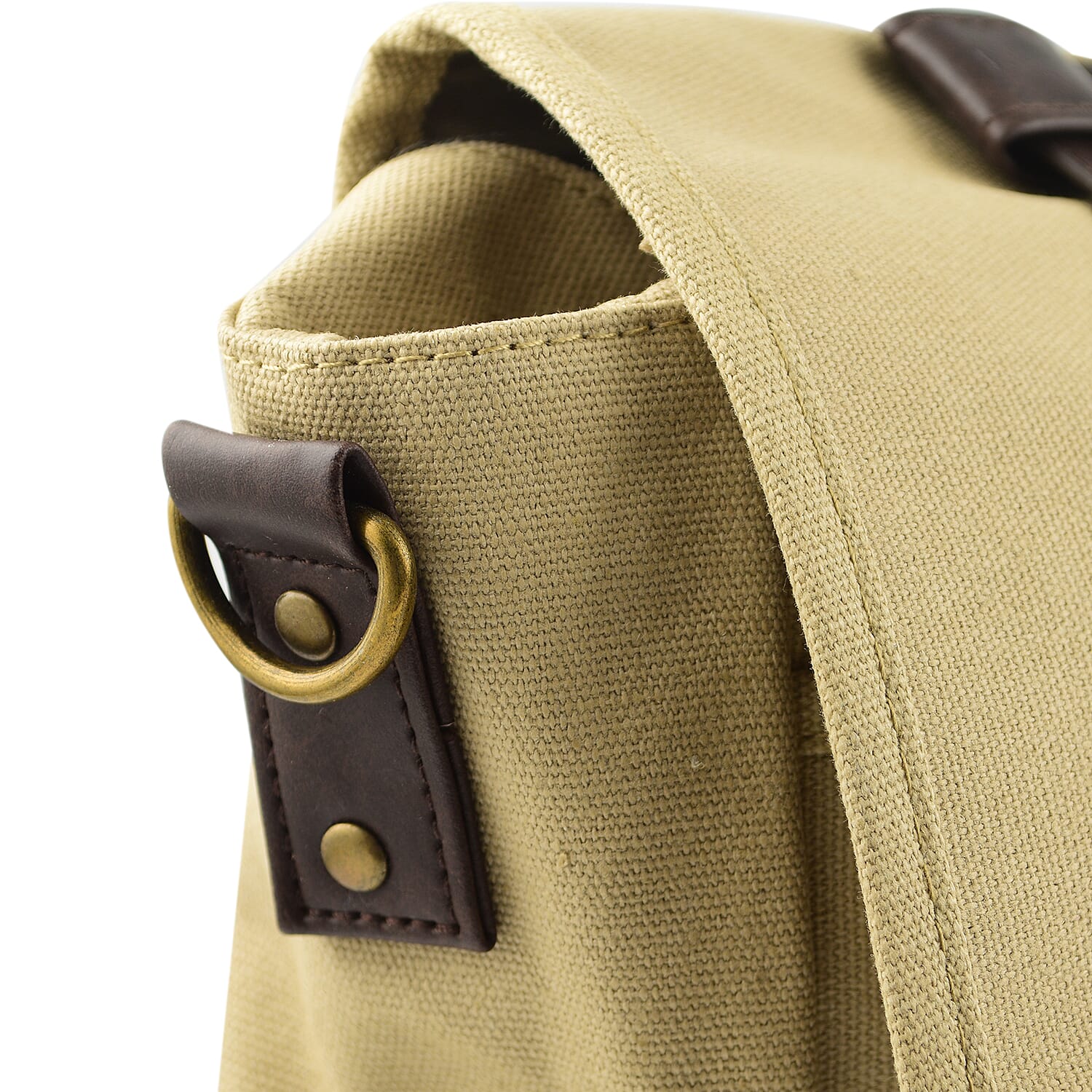 Satchel Bag with Shoulder Strap - Cream