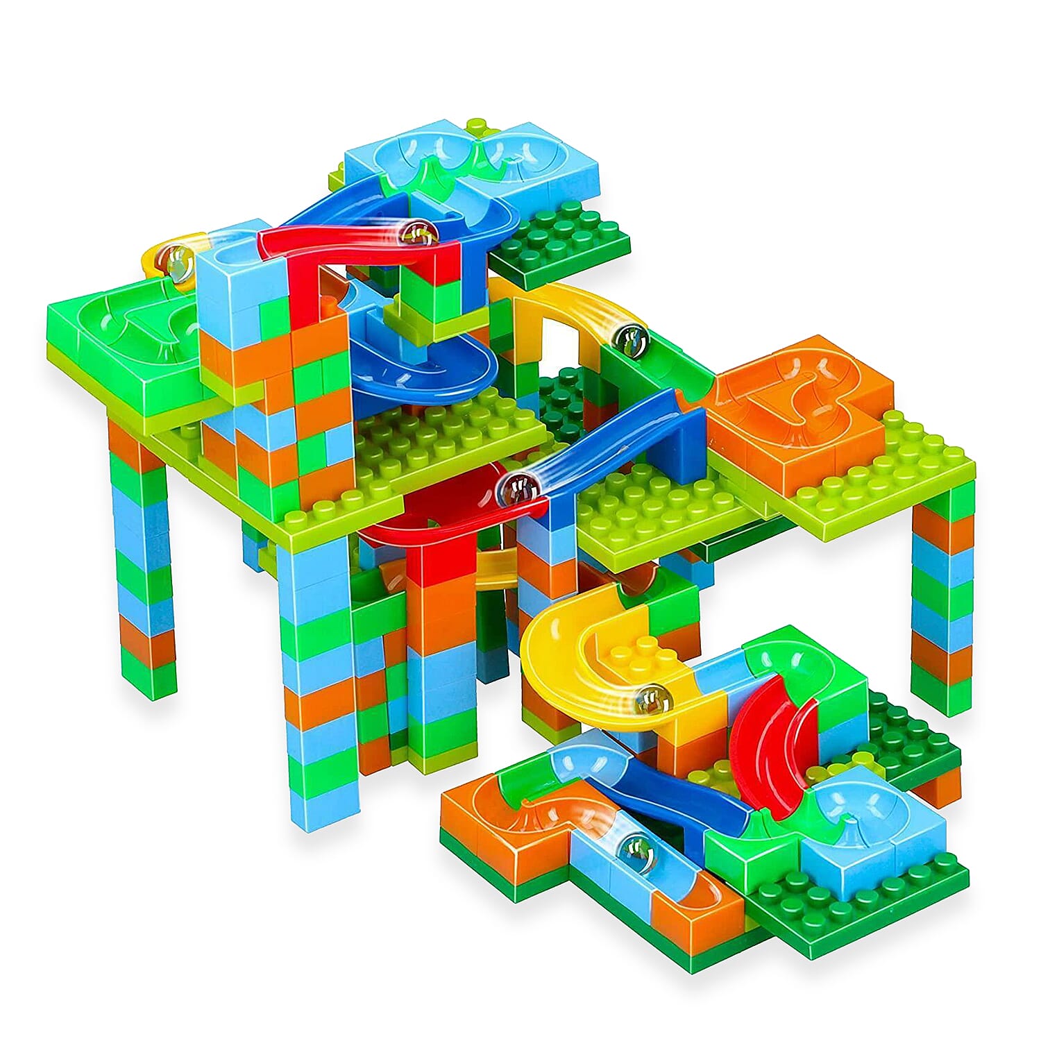 Eddy Toys Marble Racing Track Kuglebahn With 6 Marbles - Multi