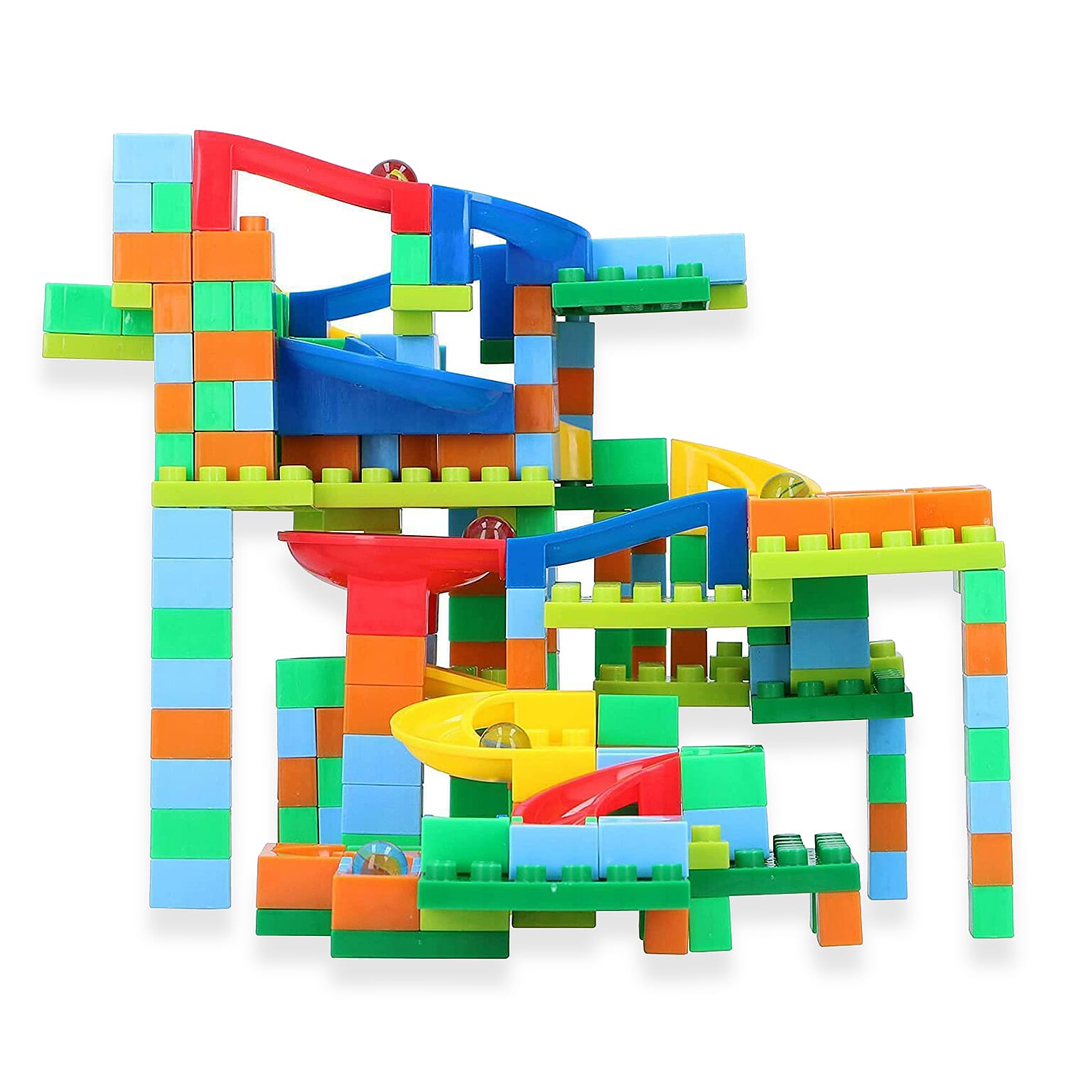 Eddy Toys Marble Racing Track Kuglebahn With 6 Marbles - Multi