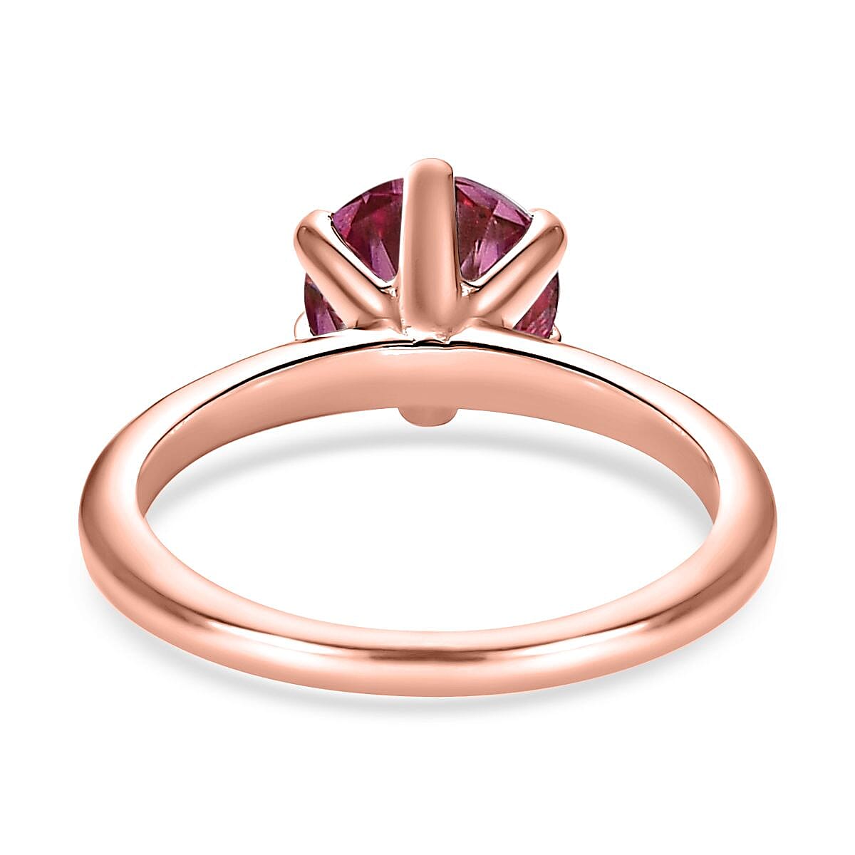 Pink Moissanite Solitaire Ring in 18K Vermeil Rose Gold Plated Sterling Silver 1.46 Ct. Pink Moissanite Solitaire Ring in 18K Vermeil Rose Gold Plated Sterling Silver 1.46 Ct.
