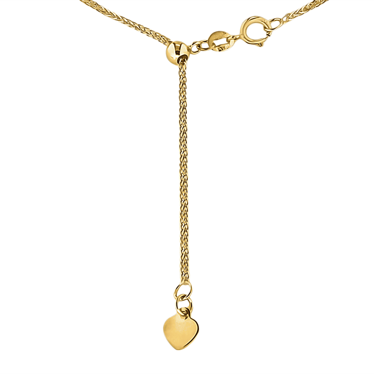 Hatton Garden Closoeut 18K Yellow Gold Spiga Slider Necklace (Size - 20) Adjustable, Gold Wt. 3.30 Gms