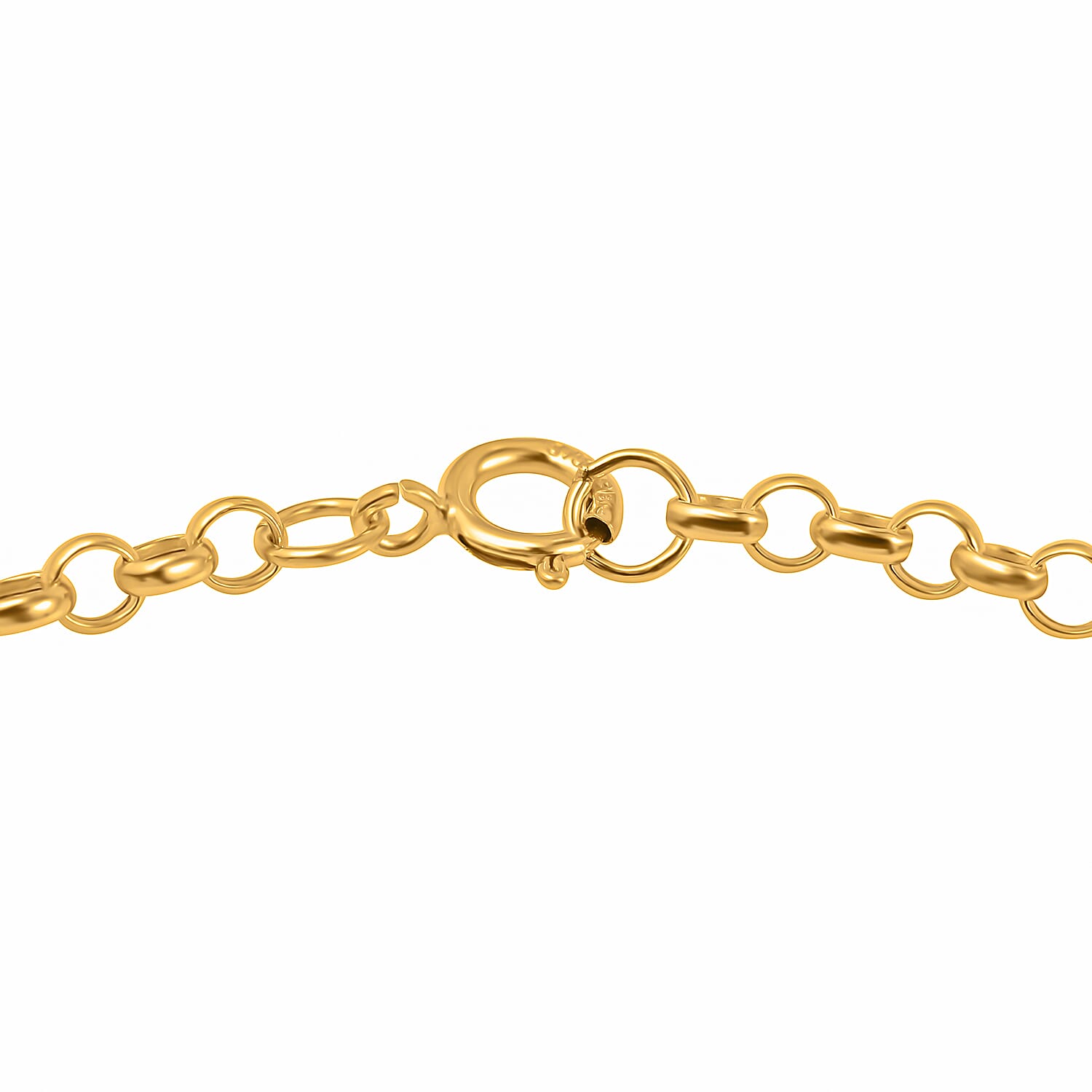 Hatton Garden Closeout - 9K Yellow Gold Floating Open Heart Charm Bracelet (Size - 7.25)