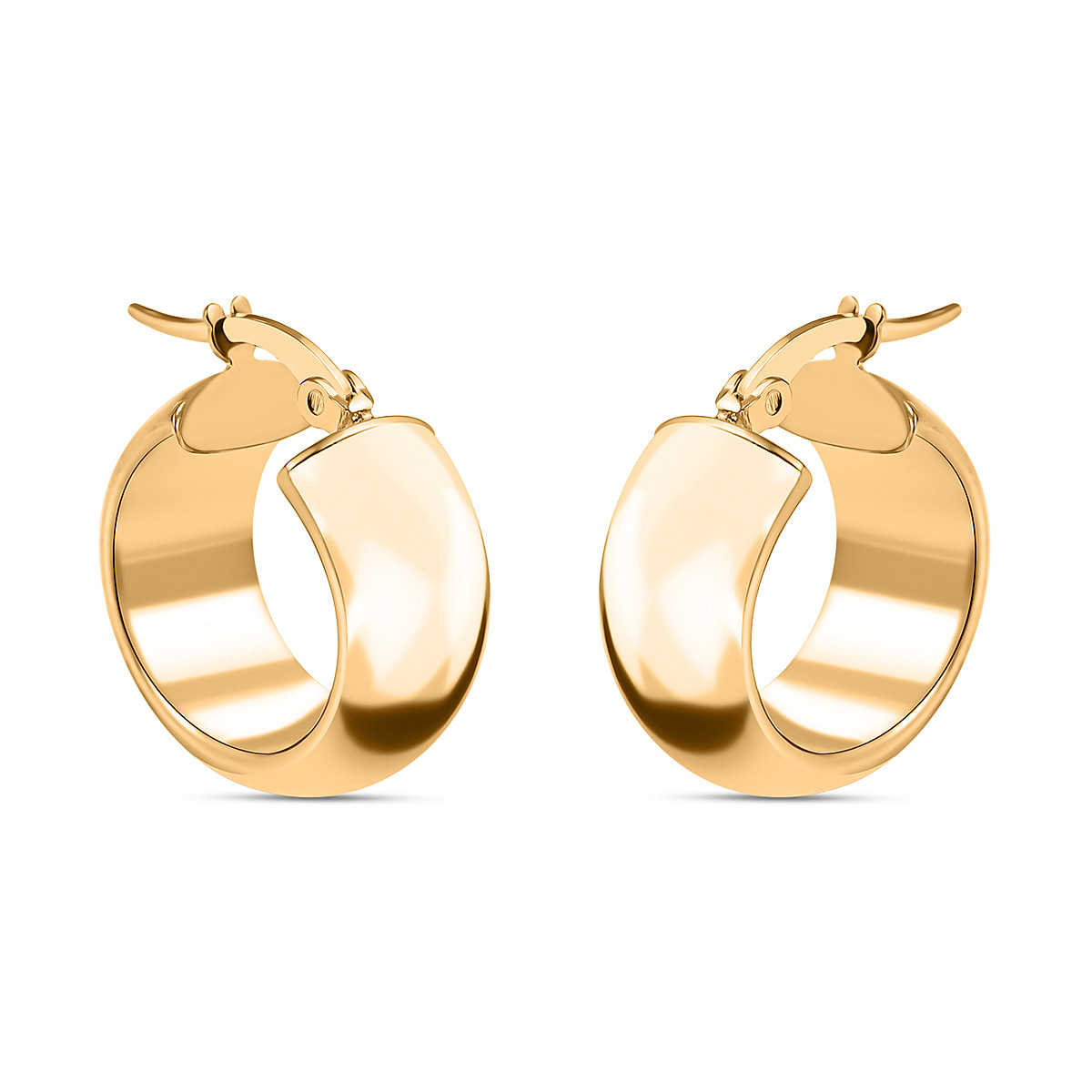 One Time Close Out Deal- 18K Yellow Gold Huggie Hoop Earring (with Clasp)