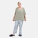 LA MAREY Loungewear Sets (Short Sleeves Top with Printed Trousers)