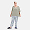 LA MAREY Loungewear Sets (Short Sleeves Top with Printed Trousers) - Green