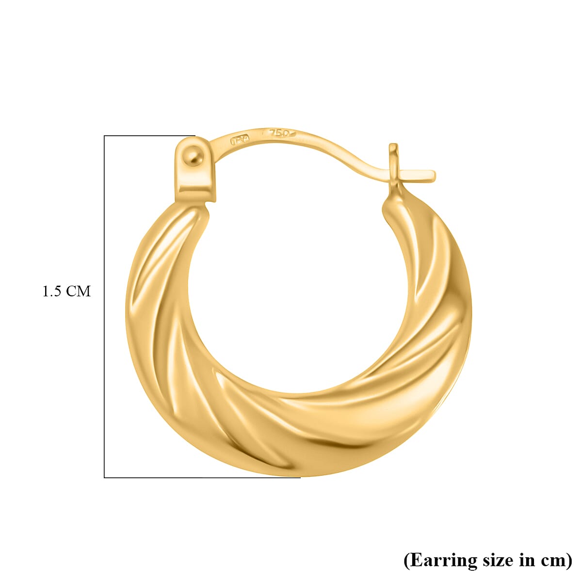 Hatton Garden Closeout - 18K Yellow Gold Twist Hoop Earrings