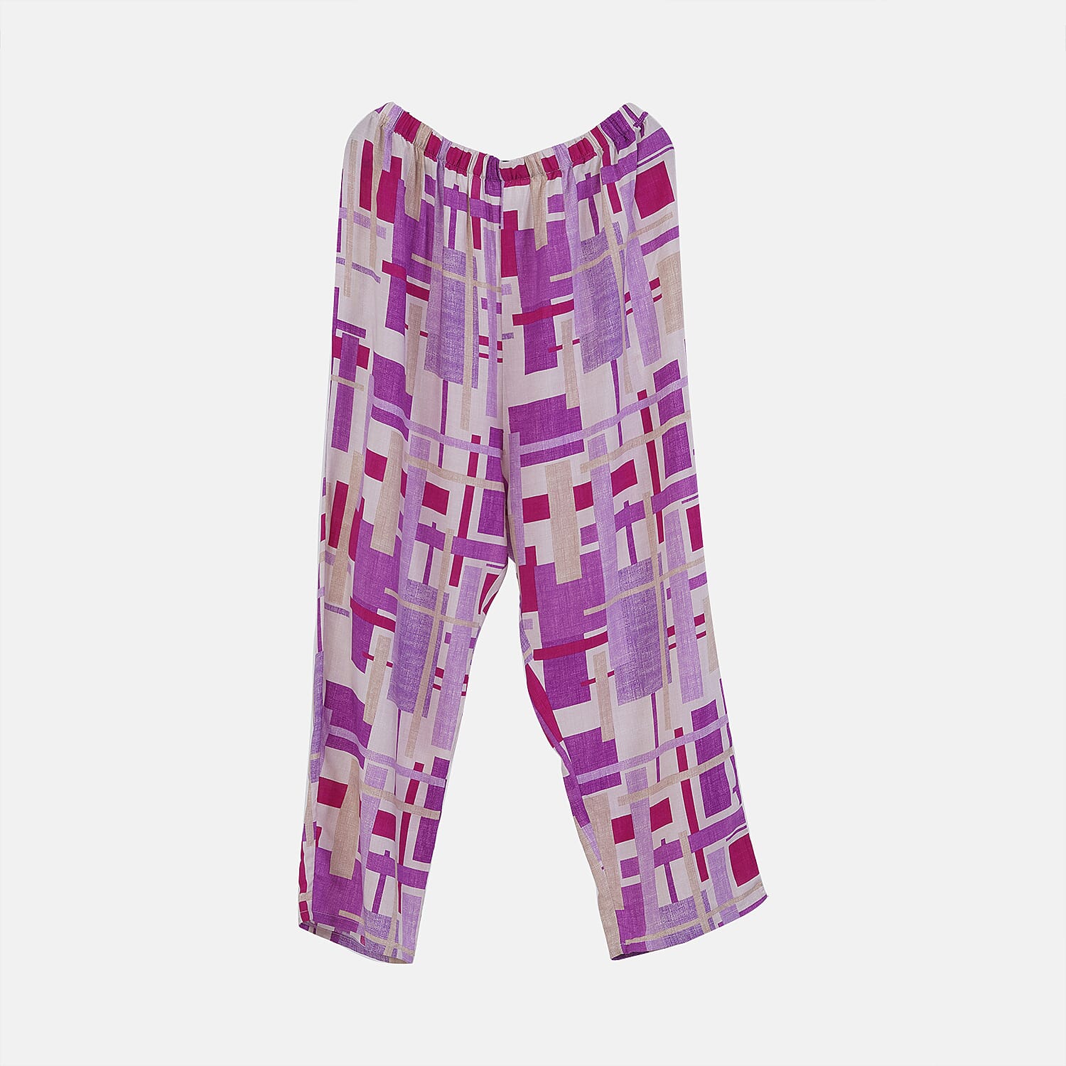 La Marey Viscose Solid Loungwear - Purple & Black