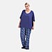 LA MAREY Loungewear Sets (Short Sleeves Top with Printed Trousers)