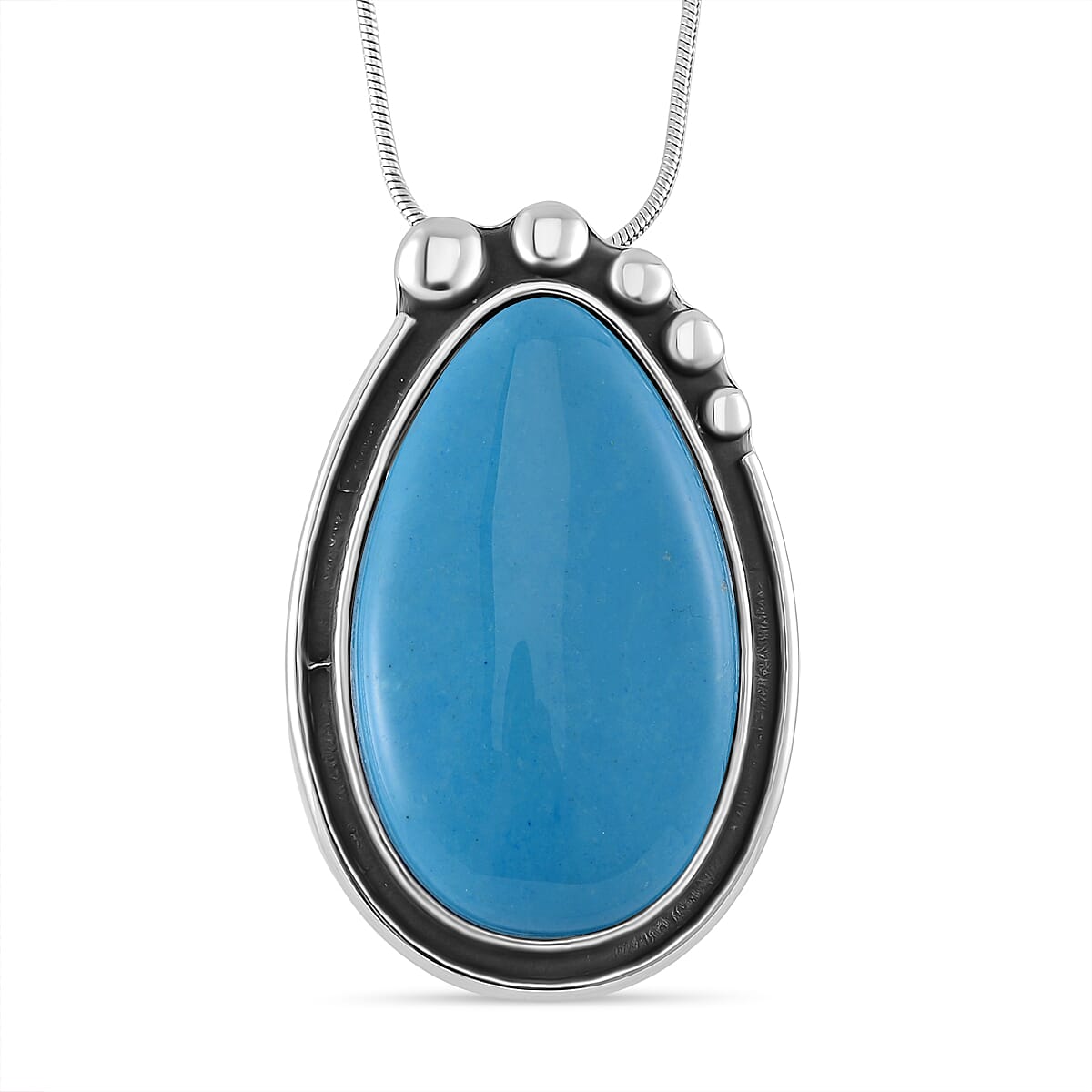 Sleeping Beauty Howlite Pear Necklace (Size - 24 - 4 Ext) 50.00 Ct.