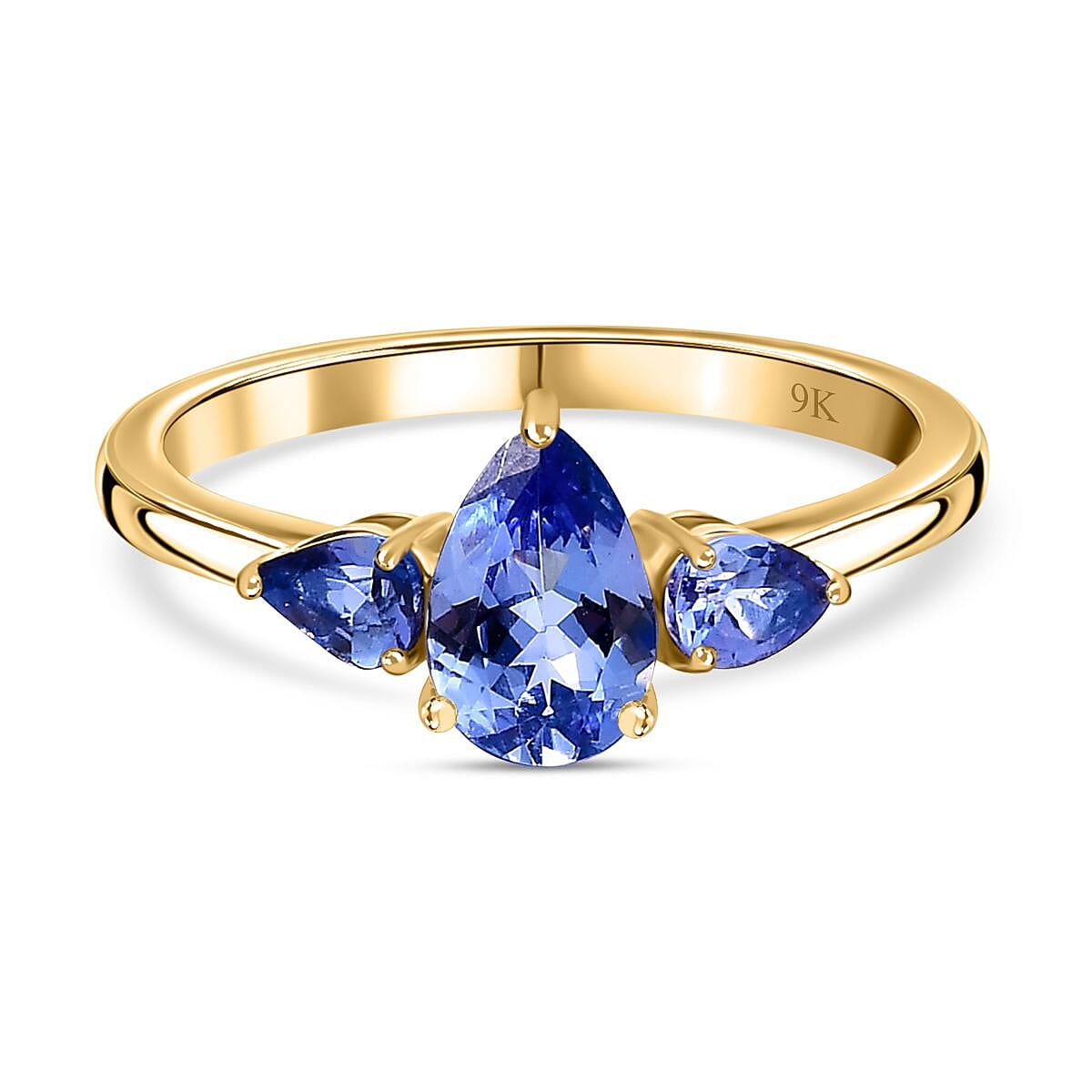 9K Yellow Gold Tanzanite Ring 1.20 Ct.