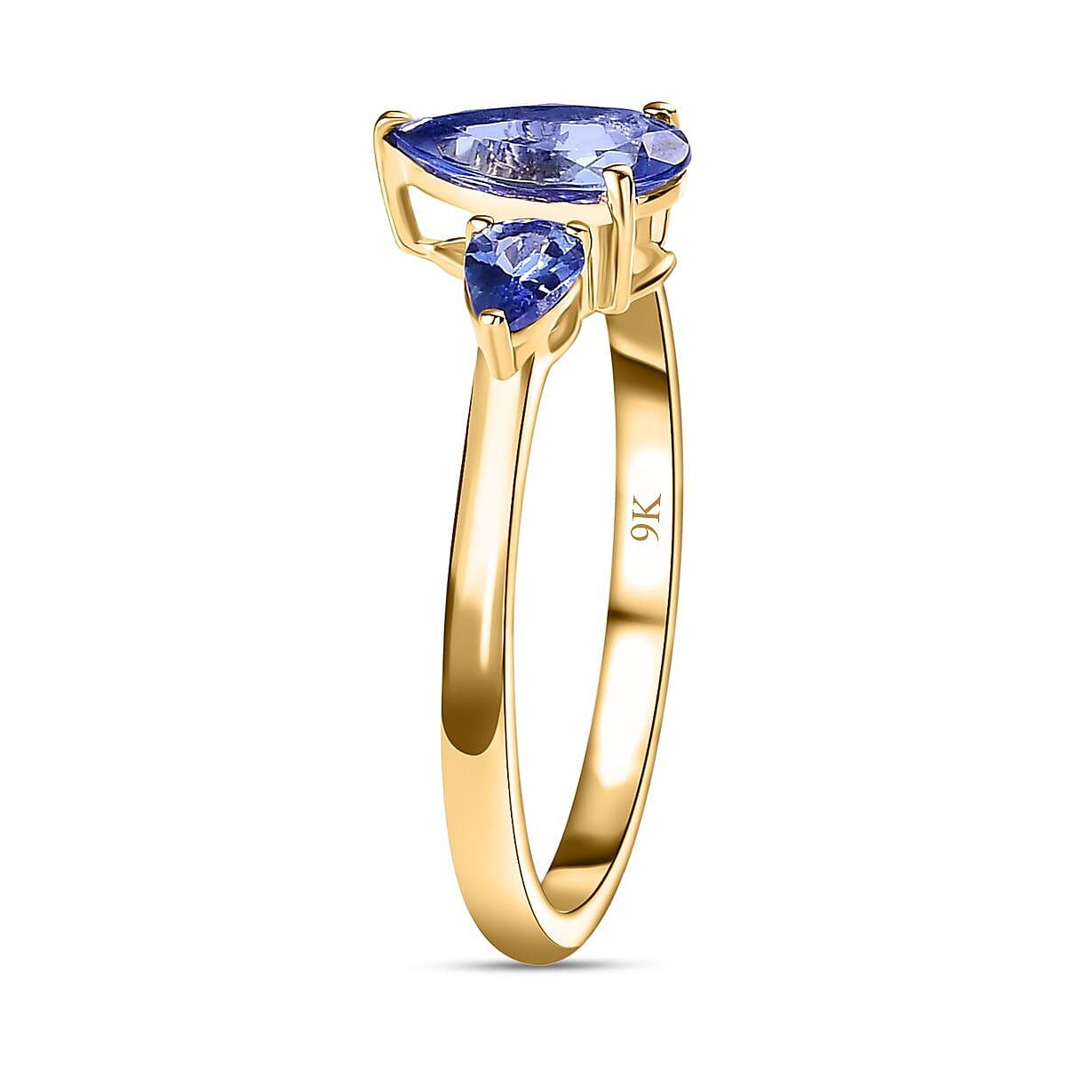 9K Yellow Gold Tanzanite Ring 1.20 Ct.