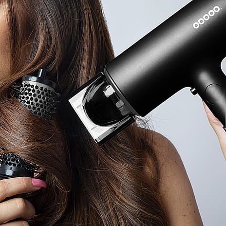 OOOOO Hair Dryer with 2 Heat Setting & Lightweight Foldable Handle - 1500W
