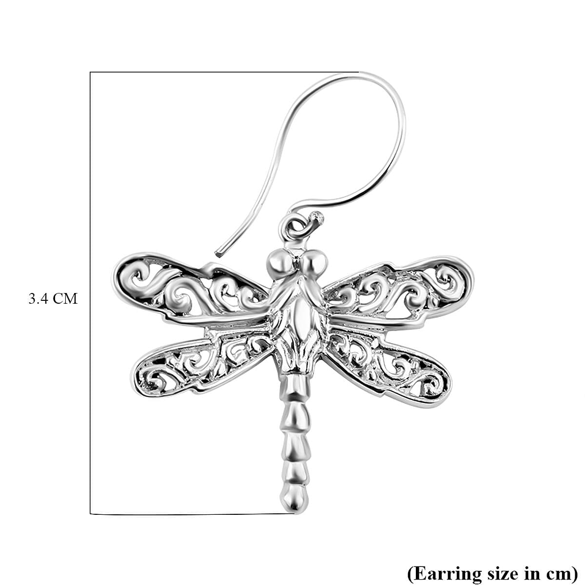 Royal Bali Collection - Sterling Silver Butterfly Dangle Earrings