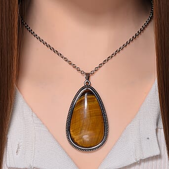https://tjcuk.sirv.com/Products/76/7/7671060/Yellow-Tigers-Eye-Necklace-Size-24-Pure-White-Stainless-Steel-40-00-ct_7671060_1.jpg?w=342&h=342