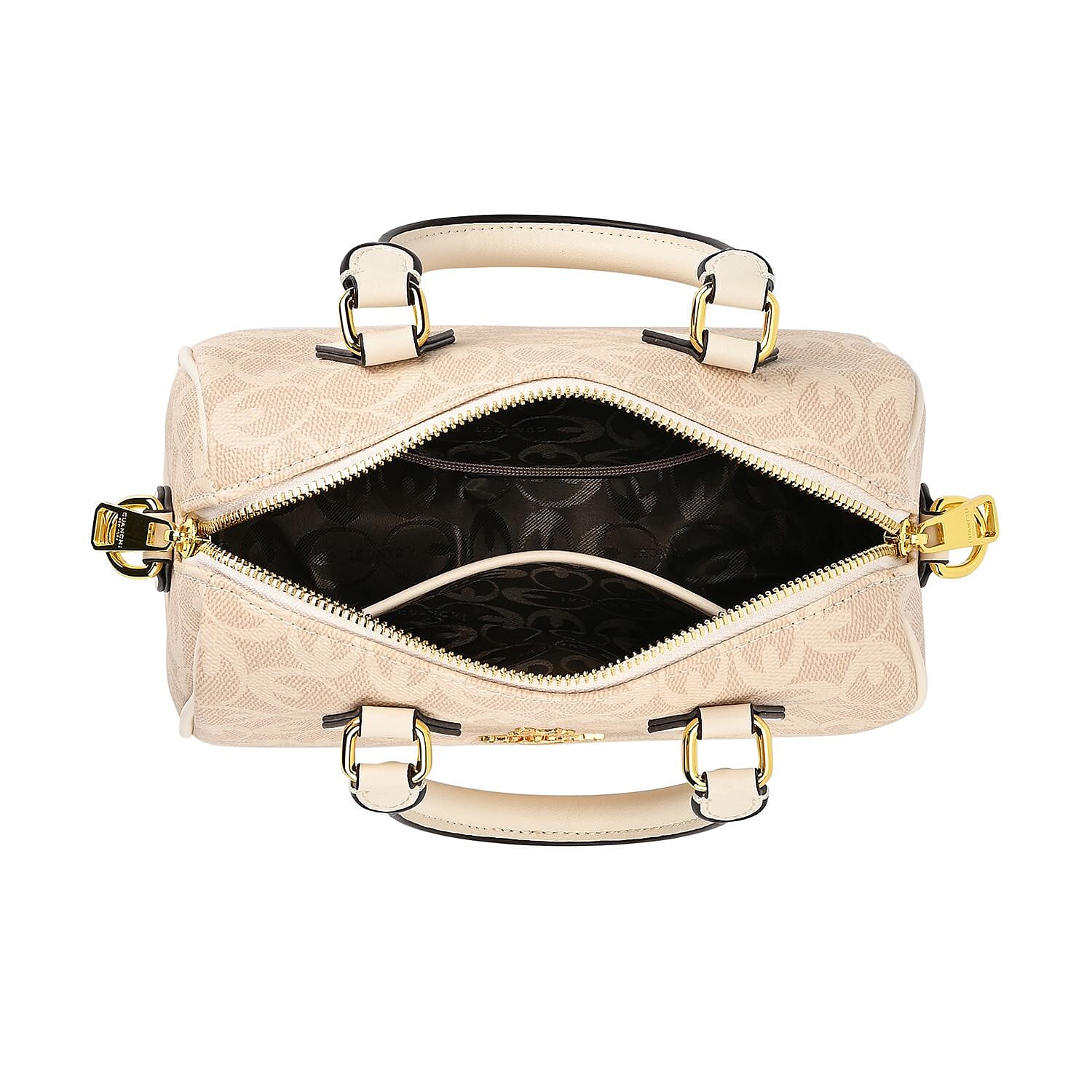 Guanchi Crossbody Bag with Exterior Zipped Pocket & Handle Drop - Off-White