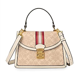 Guanchi Crossbody Bag with Handle Drop & Shoulder Strap - Off White