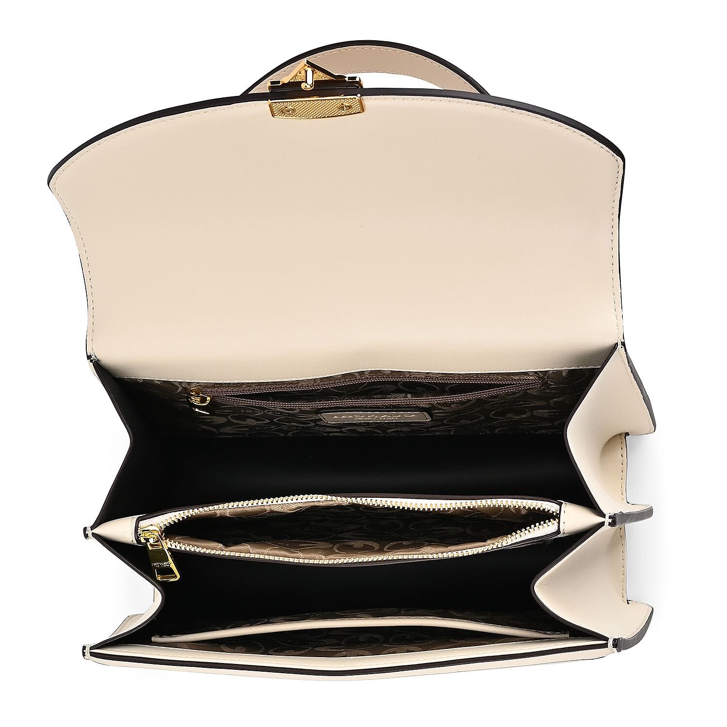 Guanchi Crossbody Bag with Handle Drop & Shoulder Strap - Off White