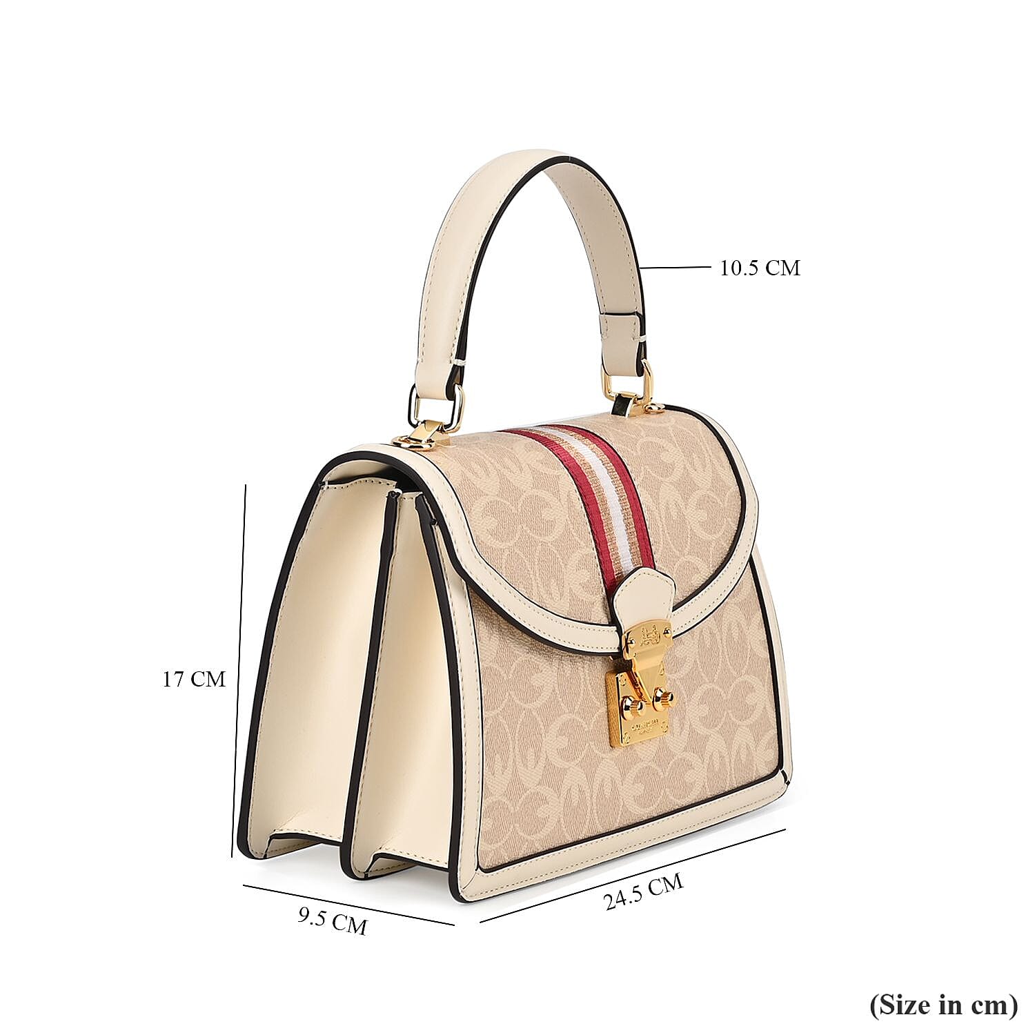 Guanchi Crossbody Bag with Handle Drop & Shoulder Strap - Off White