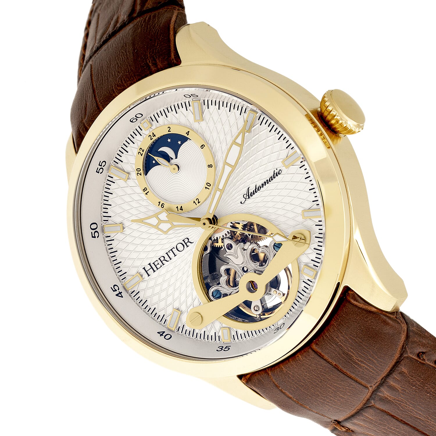 Automatic Mens Watch in Leather