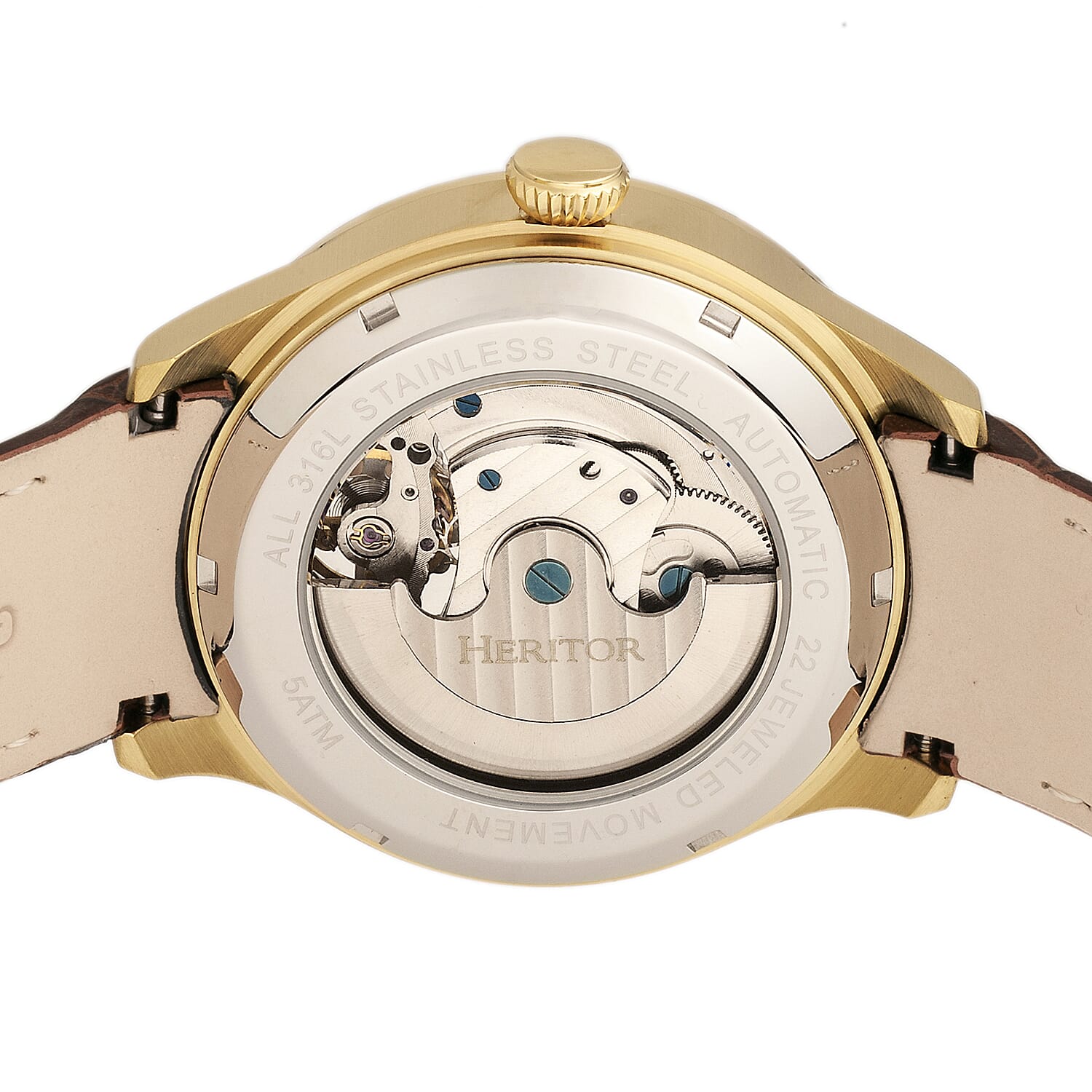 Automatic Mens Watch in Leather