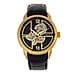 Heritor Automatic Sanford Semi-Skeleton Leather-Band Watch