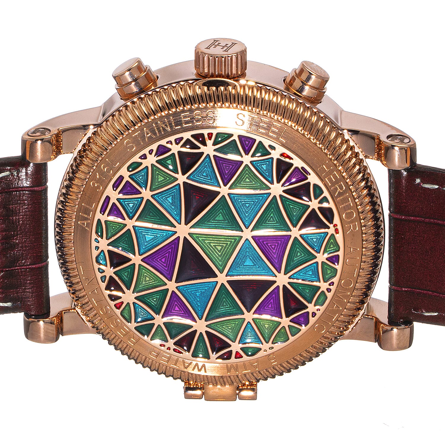 Automatic Mens Watch in Leather