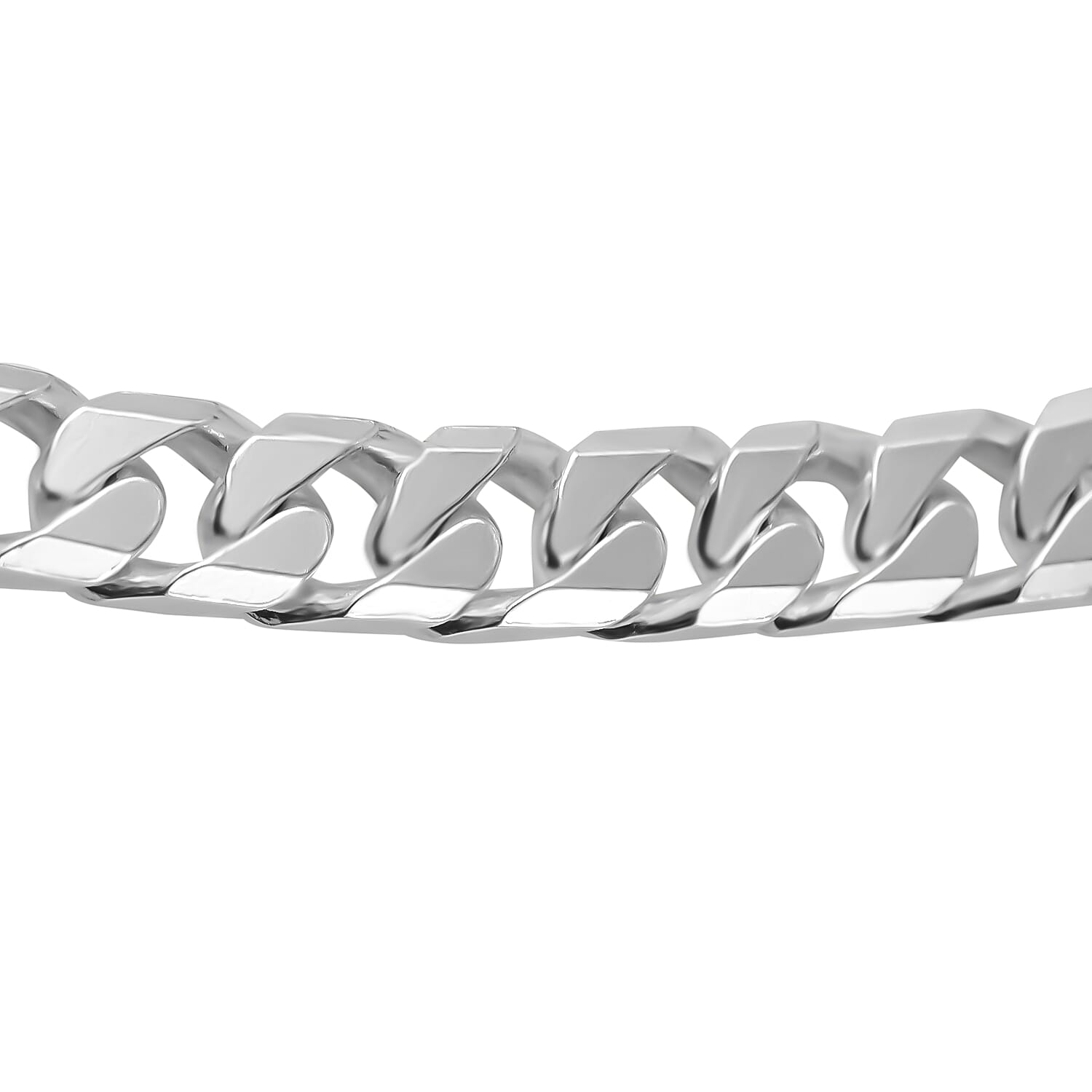 Hatton Garden Close Out Deal - Sterling Silver Curb Necklace (Size - 24),  Silver Wt. 30.00 Gms