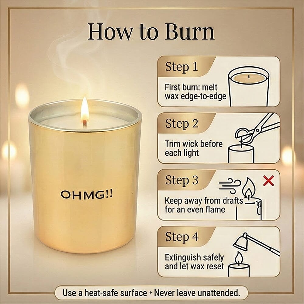 Laurelle OHMG!! 2 Oud Candle 200G (60 hours Burn Time)