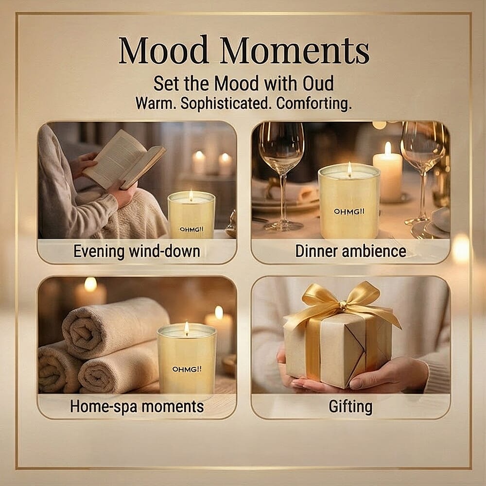 Laurelle OHMG!! 2 Oud Candle 200G (60 hours Burn Time)