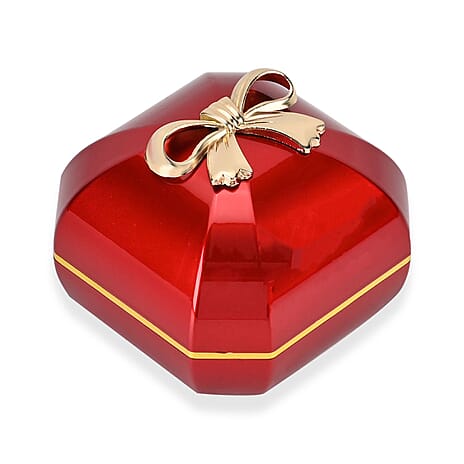 Luxurious Polished LED Lighted Solid Ring Box With Anti-Tarnish Protection (Size - 7x7x6 cm) - Red