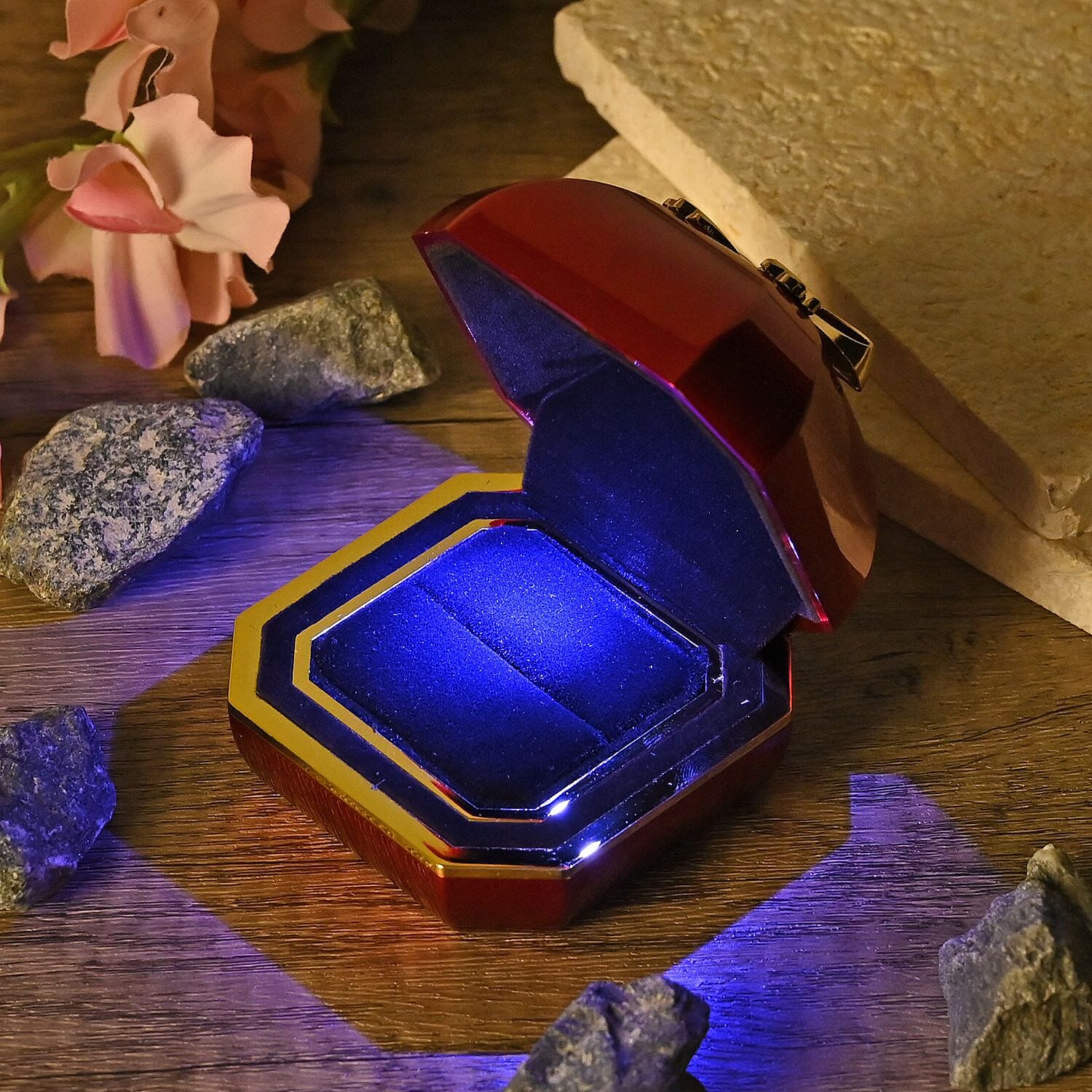 Solid Ring Box (Size 7x7x6 in) - Red