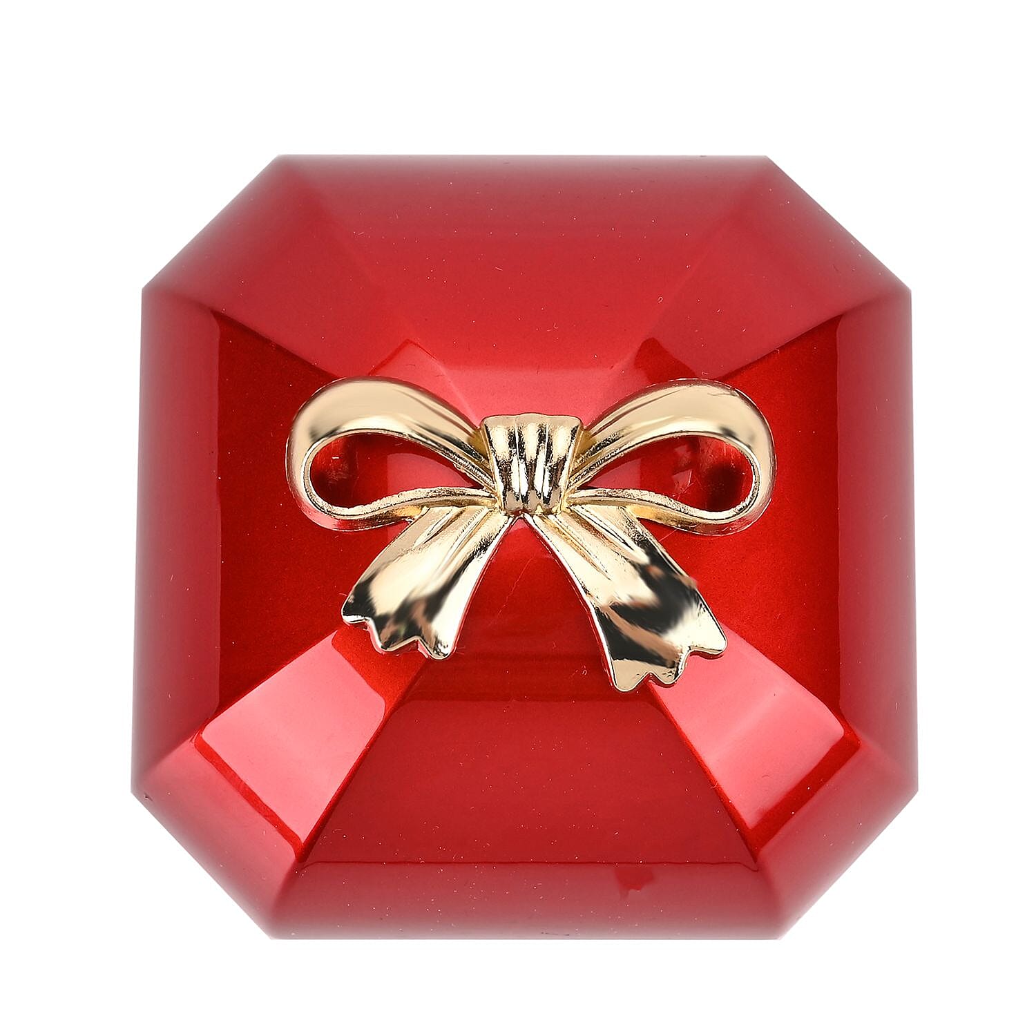 Solid Ring Box (Size 7x7x6 in) - Red