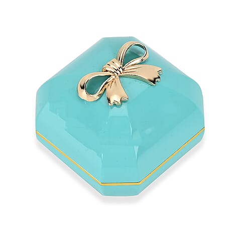 Luxurious Polished LED Lighted Solid Ring Box With Anti-Tarnish Protection (Size - 7x7x6 cm) - Blue