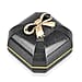 Luxurious Polished LED Lighted Solid Ring Box With Anti-Tarnish Protection (Size - 7x7x6 cm) - Black