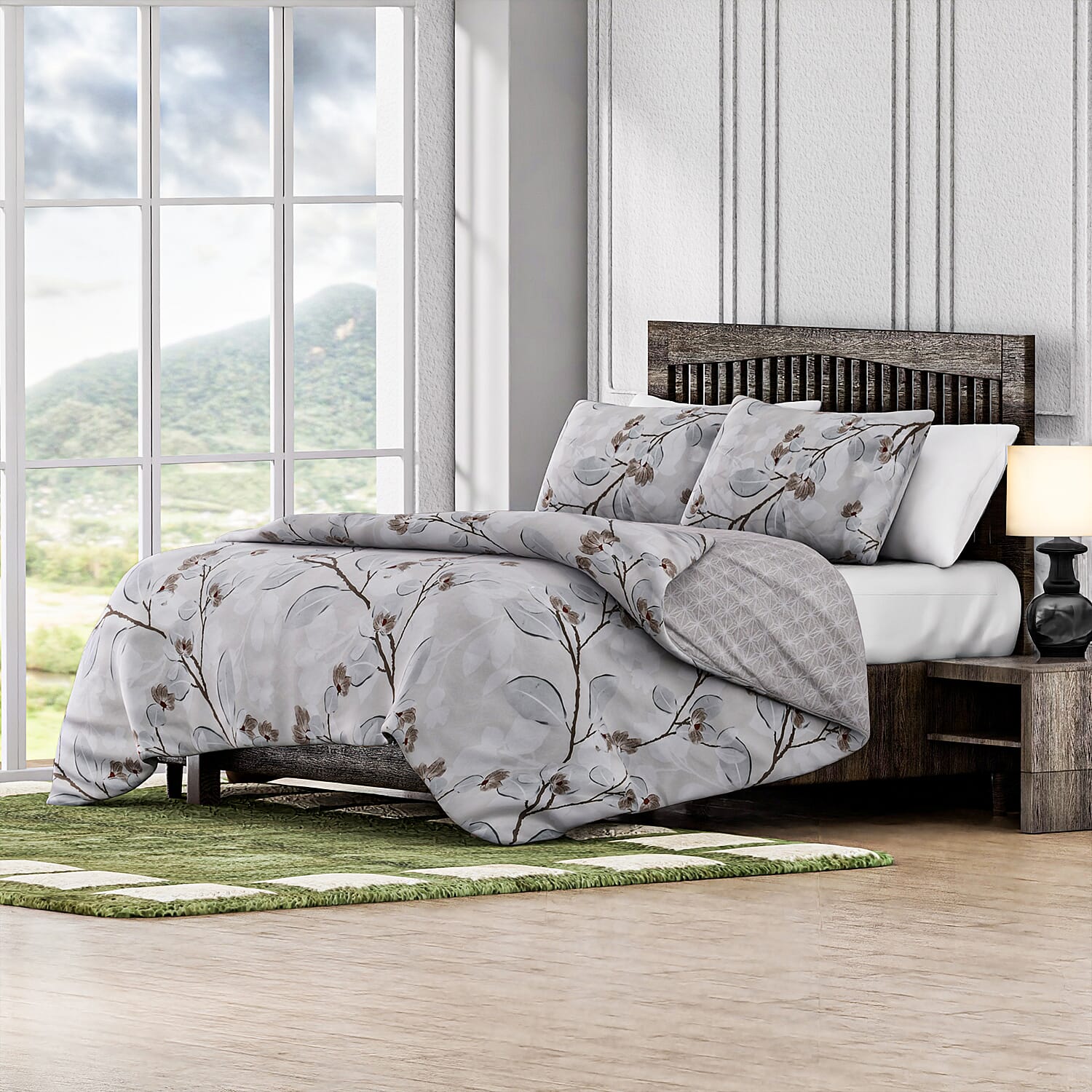 Set of 3 Digital Printed Duvet Cover and 2 Pillowcases