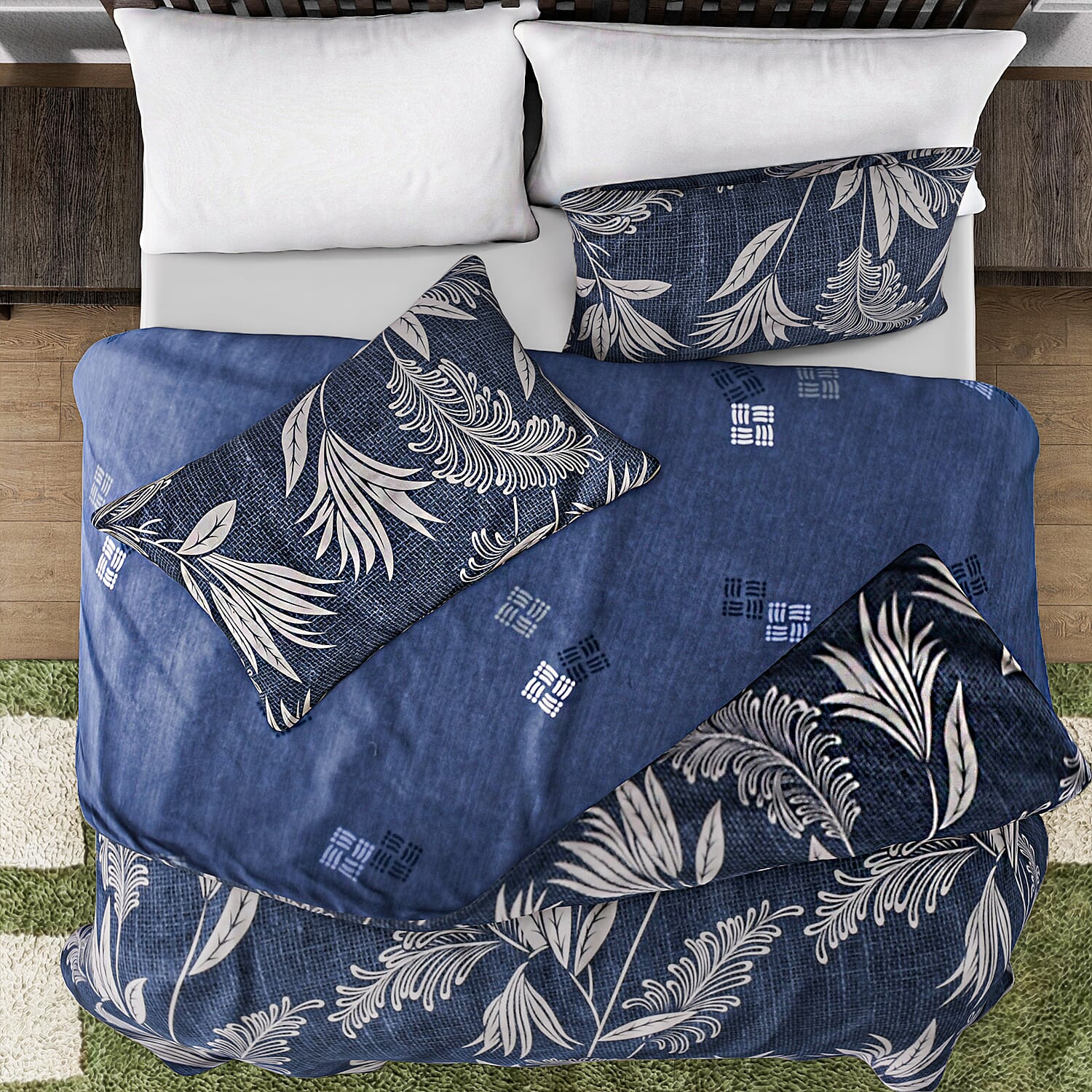 Set of 3 Digital Printed Duvet Cover and 2 Pillowcases