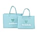 Set of 2 Felt Tote Bags - Printed Gift Bags (Bear, Smilebella, Happy Shopping)