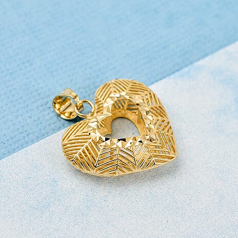 Maestro Collection - 9K Yellow Gold Intrecci Heart Pendant