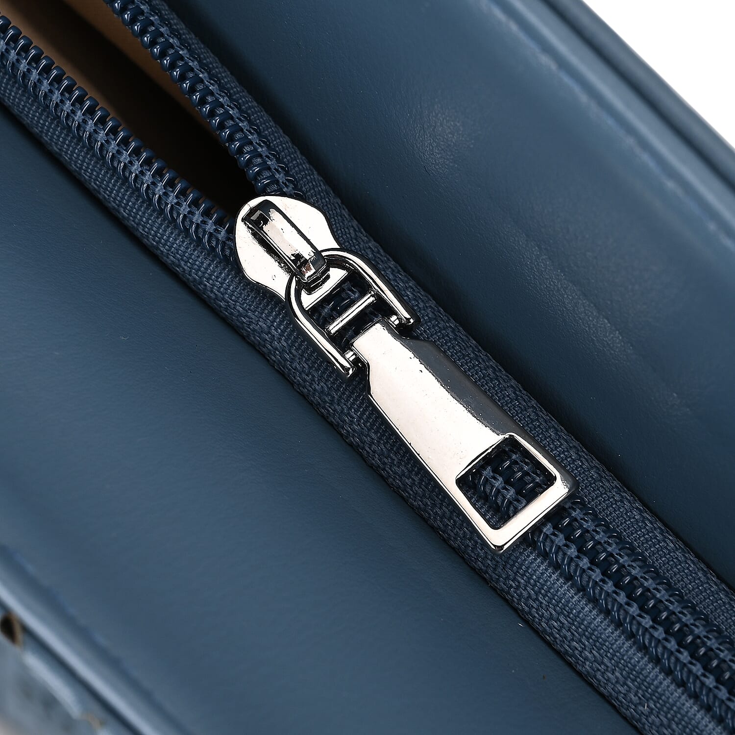 PU Floral Tote Bag (Size 31x13x32 cm) - Blue & Black