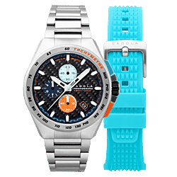 Cadola Peterson Japanese Quartz Chronograph Orange Blue Men's Watch CD-1029-66