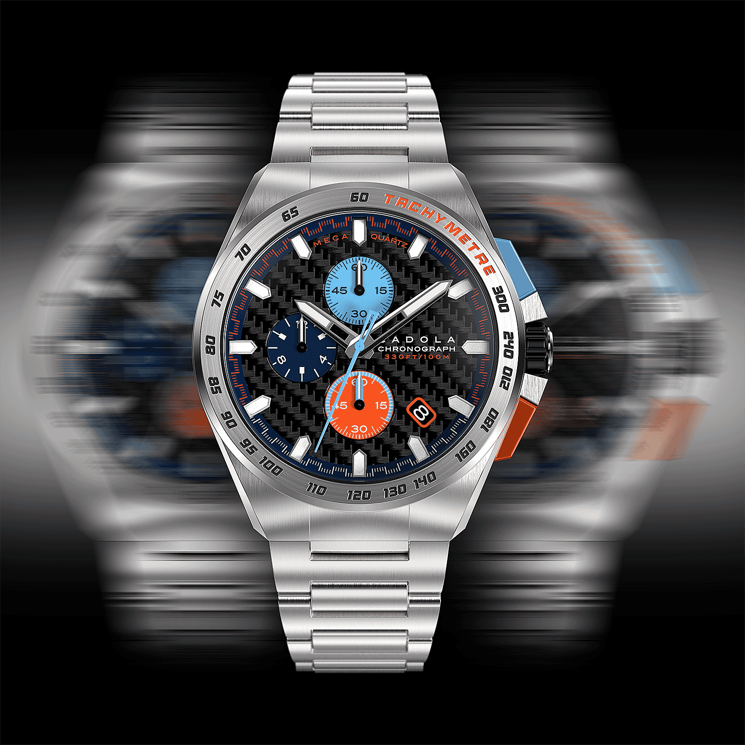 Japanese Mens Watch in Stainless Steel Japanese Mens Watch in Stainless Steel