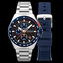 Cadola Peterson Japanese Quartz Chronograph Orange Blue Men's Watch CD-1029-66