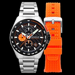 Cadola Peterson Japanese Quartz Chronograph Orange Blue Men's Watch CD-1029-66