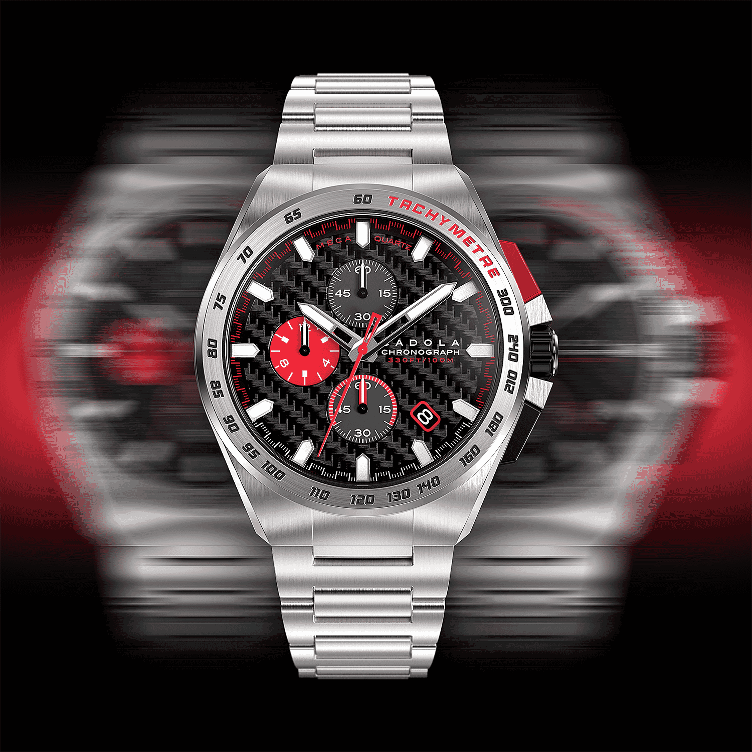 Japanese Mens Watch in Stainless Steel Japanese Mens Watch in Stainless Steel