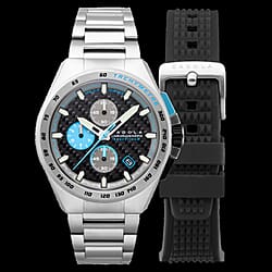 Cadola Peterson Japanese Quartz Chronograph Orange Blue Men's Watch CD-1029-66