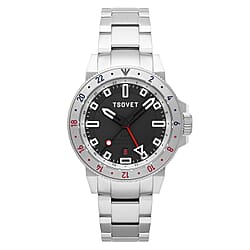 TSOVET Hybrid Automatic Kinematic 42mm Stainless Steel Case 20 ATM Water Resistant Watch With Stainless Steel Chain Bracelet