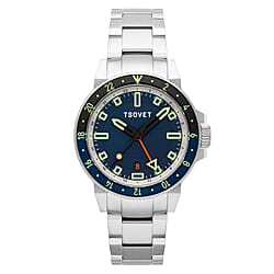 TSOVET Hybrid Automatic Kinematic 42mm Stainless Steel Case 20 ATM Water Resistant Watch With Stainless Steel Chain Bracelet