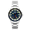TSOVET  Hybrid Automatic Kinematic 3 Hands With Date Blue Dial 42mm Stainless Steel Case 20 ATM Water Resistant Watch With Stainless Steel Chain Bracelet
